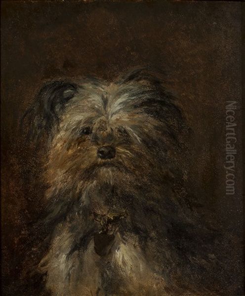 Terrier Oil Painting by Otto Eerelman