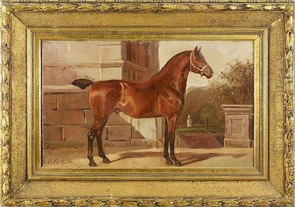 Stallion Oil Painting by Otto Eerelman