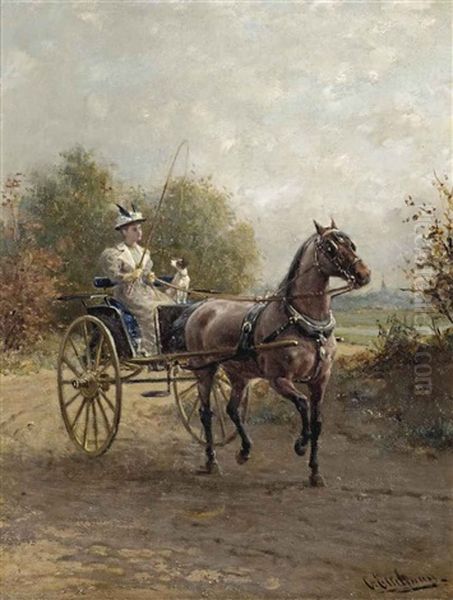 A Morning Ride Oil Painting by Otto Eerelman