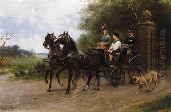 The Sunday Outing Oil Painting by Otto Eerelman