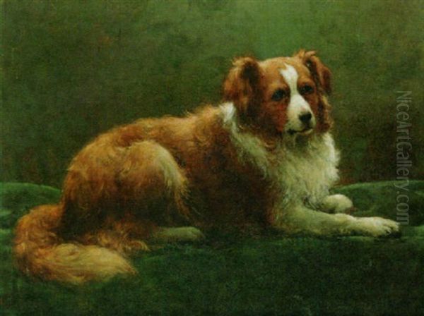 A Collie Oil Painting by Otto Eerelman