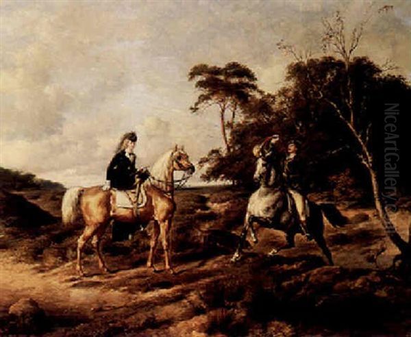 The Hunting Party Oil Painting by Otto Eerelman