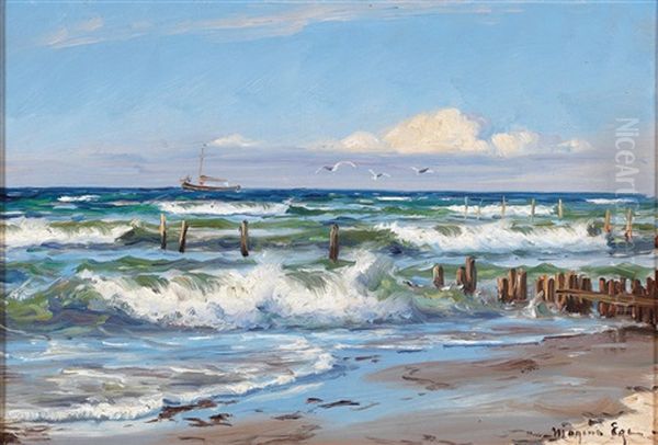 Kustenlandschaft An Der Nordsee Oil Painting by Mogens Ege