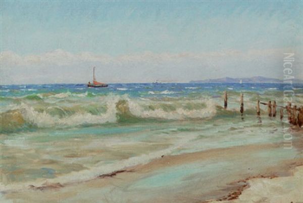 Fra Stranden Ved Hornbaek Oil Painting by Mogens Ege