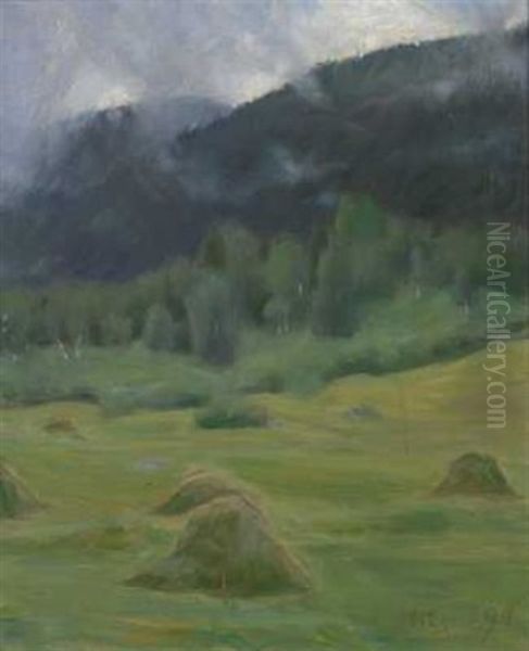 Regn Oil Painting by Halfdan Egedius