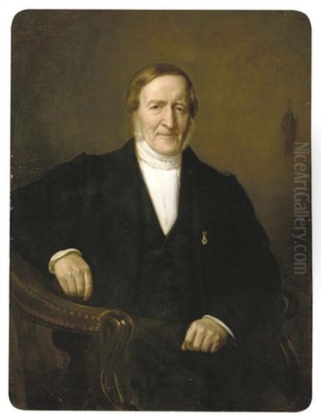 Portrait Of Antonius Modderman (1793-1871) Oil Painting by Johannes Hinderikus Egenberger