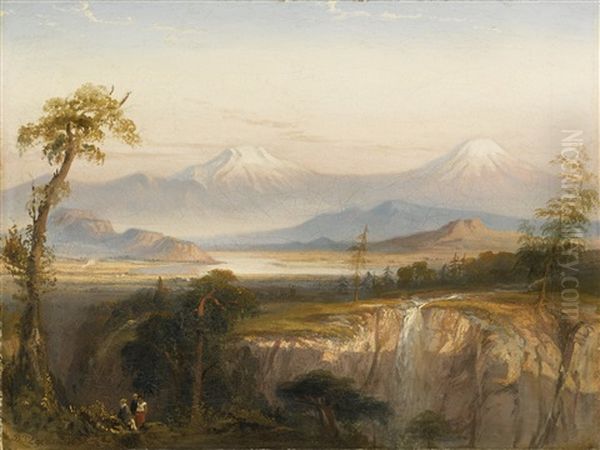 The Ravine Of The Desert (view From La Barranca Del Desierto) Oil Painting by Daniel Thomas Egerton