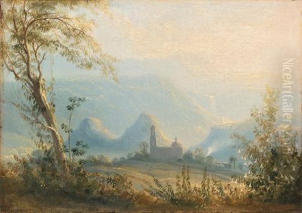 San Miguel Del Soldado Above Jalapa, Mexico Oil Painting by Daniel Thomas Egerton