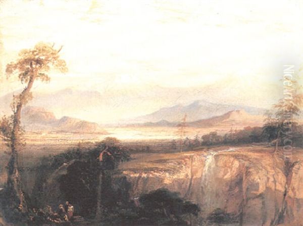 The Ravine Of The Desert Oil Painting by Daniel Thomas Egerton