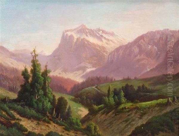 Mountain Landscape Oil Painting by Urs Eggenschwyler