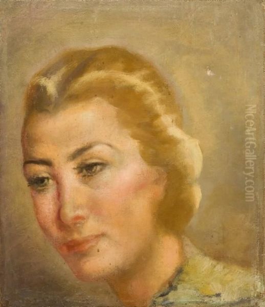 Retrato Femenino Oil Painting by Alberto Arrue Valle