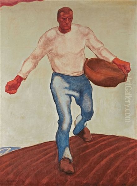 Der Samann Oil Painting by Albin Egger-Lienz