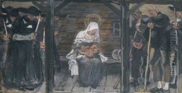 The Adoration Oil Painting by Albin Egger-Lienz