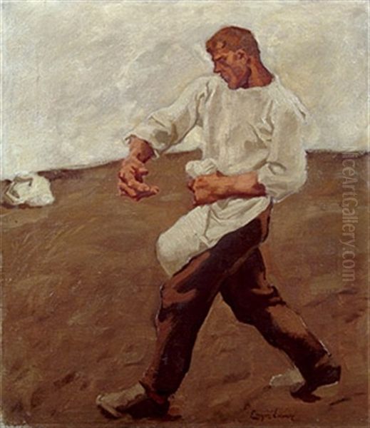 Samann Oil Painting by Albin Egger-Lienz