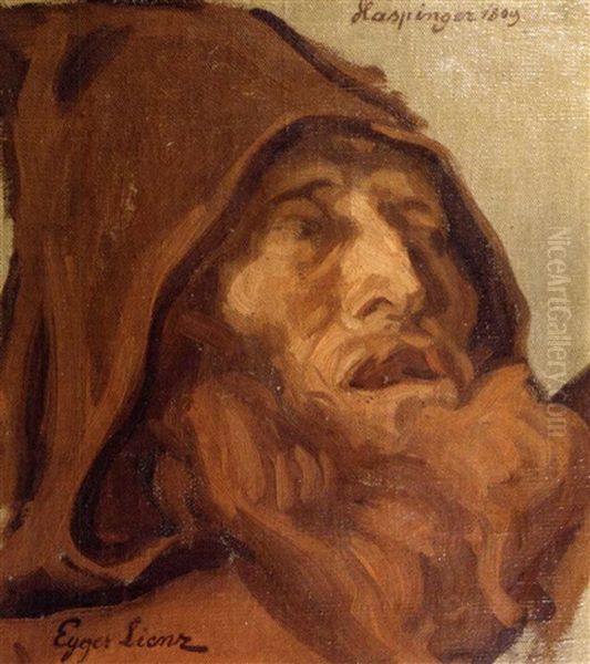 Haspinger Oil Painting by Albin Egger-Lienz