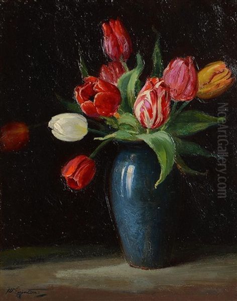 Tulips Oil Painting by Wycliffe Egginton