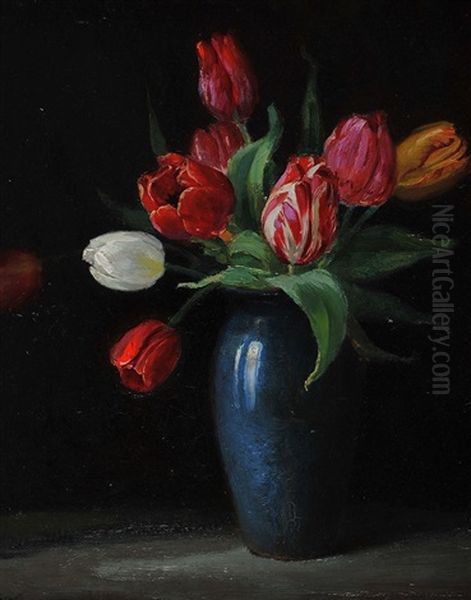 Tulips Oil Painting by Wycliffe Egginton