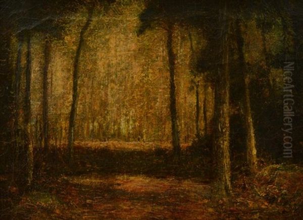 Forest Clearing Landscape Oil Painting by Benjamin Osro Eggleston