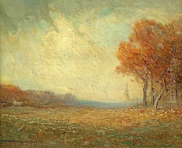 Autumn Fields ( + 2 Others; 3 Works) Oil Painting by Benjamin Osro Eggleston