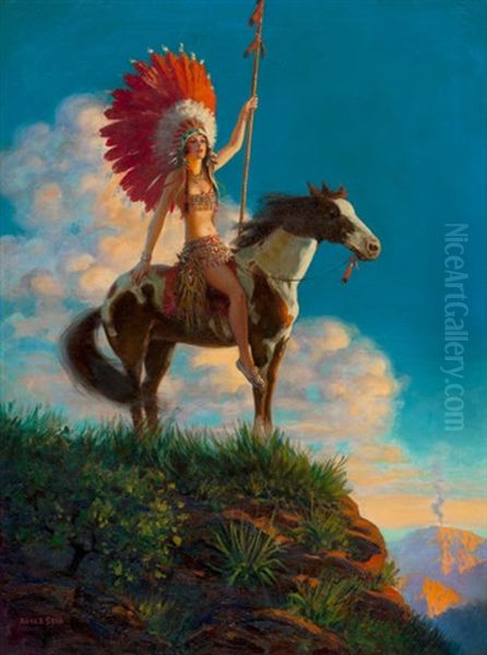 Indian Princess Oil Painting by Edward Mason Eggleston