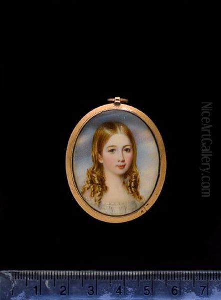 A Girl Oil Painting by William Egley