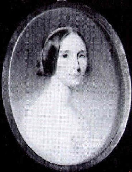 Julia Charlotte Fane, In White Dress Oil Painting by William Egley