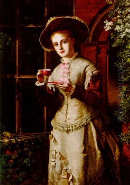 Teatime Oil Painting by William Maw Egley