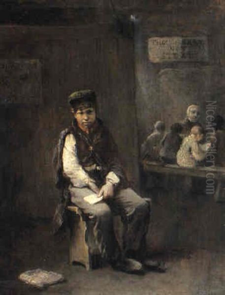 The First Day In The Ragged School Oil Painting by James T. Eglington