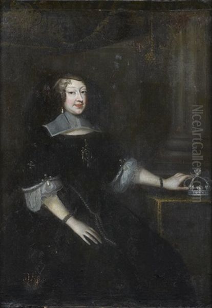 Portrait Presume D'anne D'autriche Oil Painting by Justus van (Verus ab) Egmont