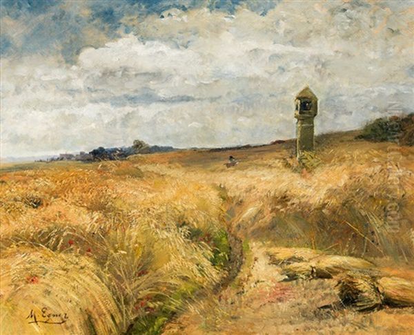 Harvest Time Oil Painting by Marie Egner