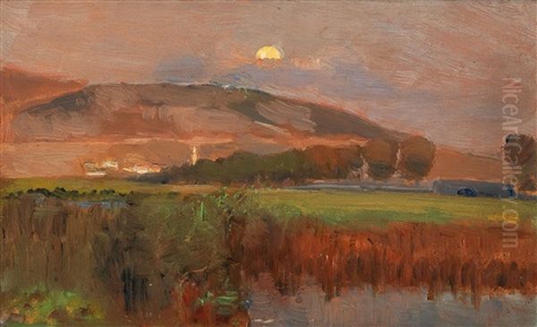 Abendstimmung [scene At Dusk] Oil Painting by Marie Egner