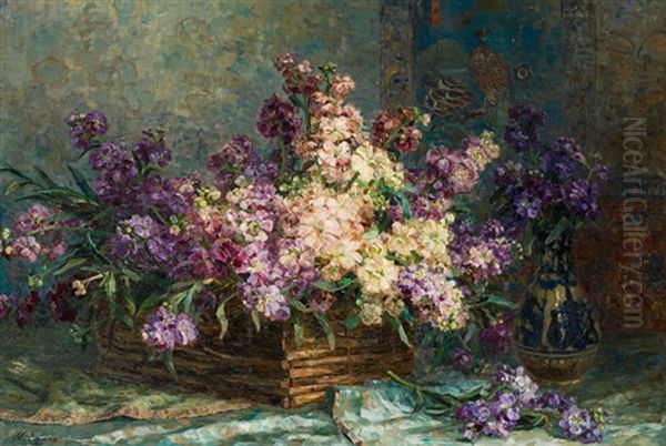 Blumenstilleben Mit Levkojen by Marie Egner