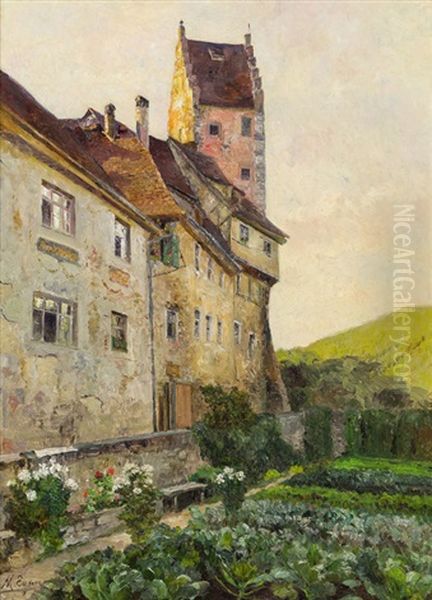 Stadtturm Von Meersburg, Bodensee Oil Painting by Marie Egner