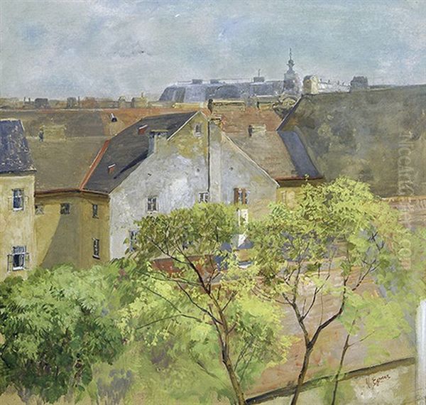 Blick Aus Dem Atelier Oil Painting by Marie Egner