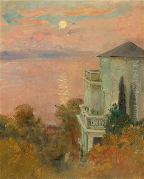 End Of The Day Near Alassio Oil Painting by Marie Egner