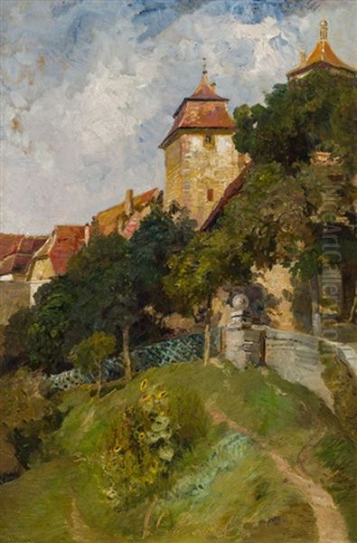 Rothenburg Ob Der Tauber Oil Painting by Marie Egner