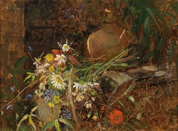 Feldblumen Oil Painting by Marie Egner