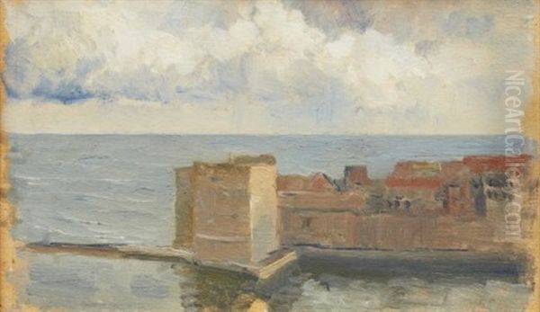 Hamnen I Dubrovnik Oil Painting by Marie Egner