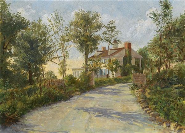 Landhaus Auf Der Isle Of Wight Oil Painting by Marie Egner