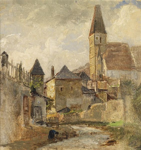 Motiv Aus Weisenkirchen In Der Wachau Oil Painting by Marie Egner