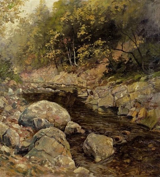 Waldbach Oil Painting by Marie Egner