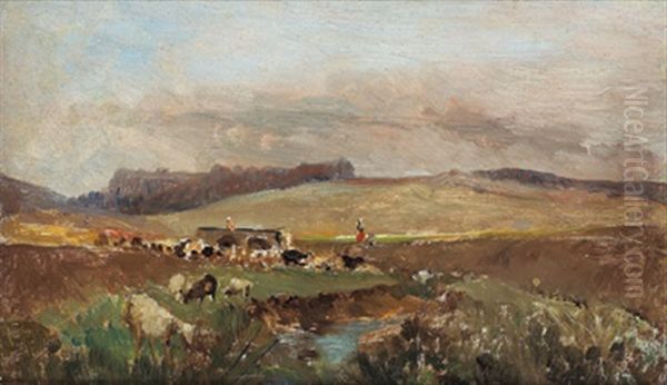 Landschaft Bei Smecne In Bohmen Oil Painting by Marie Egner