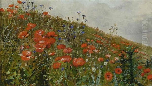 Mohnblumen Oil Painting by Marie Egner