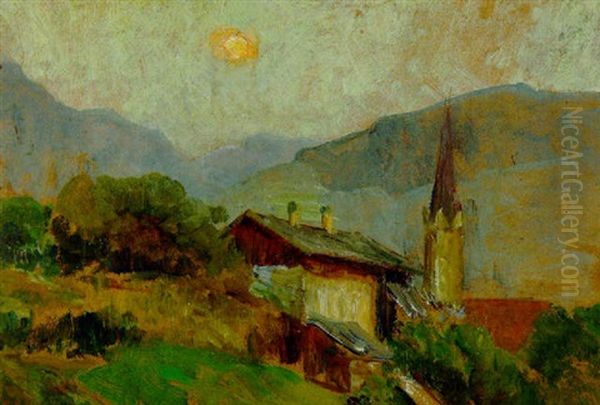 Dorfstudie Aus Karnten Oil Painting by Marie Egner