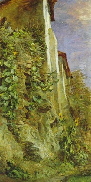 Alte Mauern (kurbisranken) Oil Painting by Marie Egner