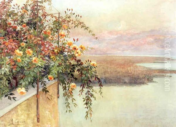 Heckenrosen In Sirmione Oil Painting by Marie Egner