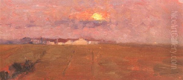 Abendstimmung Oil Painting by Marie Egner