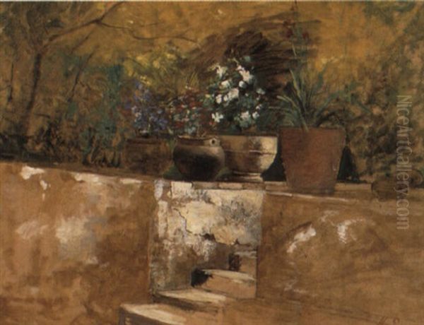 Gartenmauer Oil Painting by Marie Egner