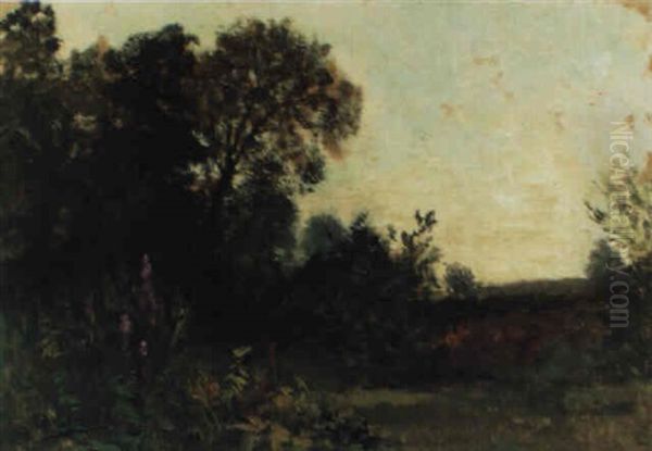 Landschaft Mit Bluhender Wiese Oil Painting by Marie Egner