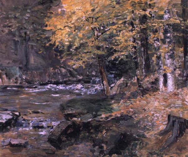 Waldbach Bei Deutschlandsberg Oil Painting by Marie Egner